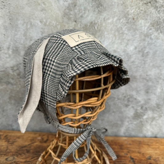 [ASH generation] rabbit bonnet (wavy) / glencheck