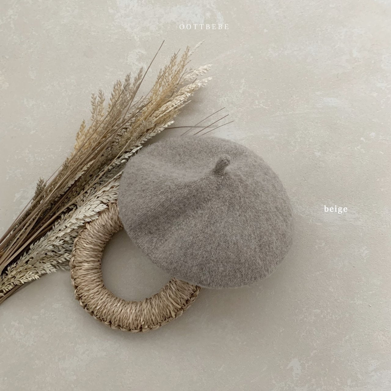 [oott bebe] warm natural beret