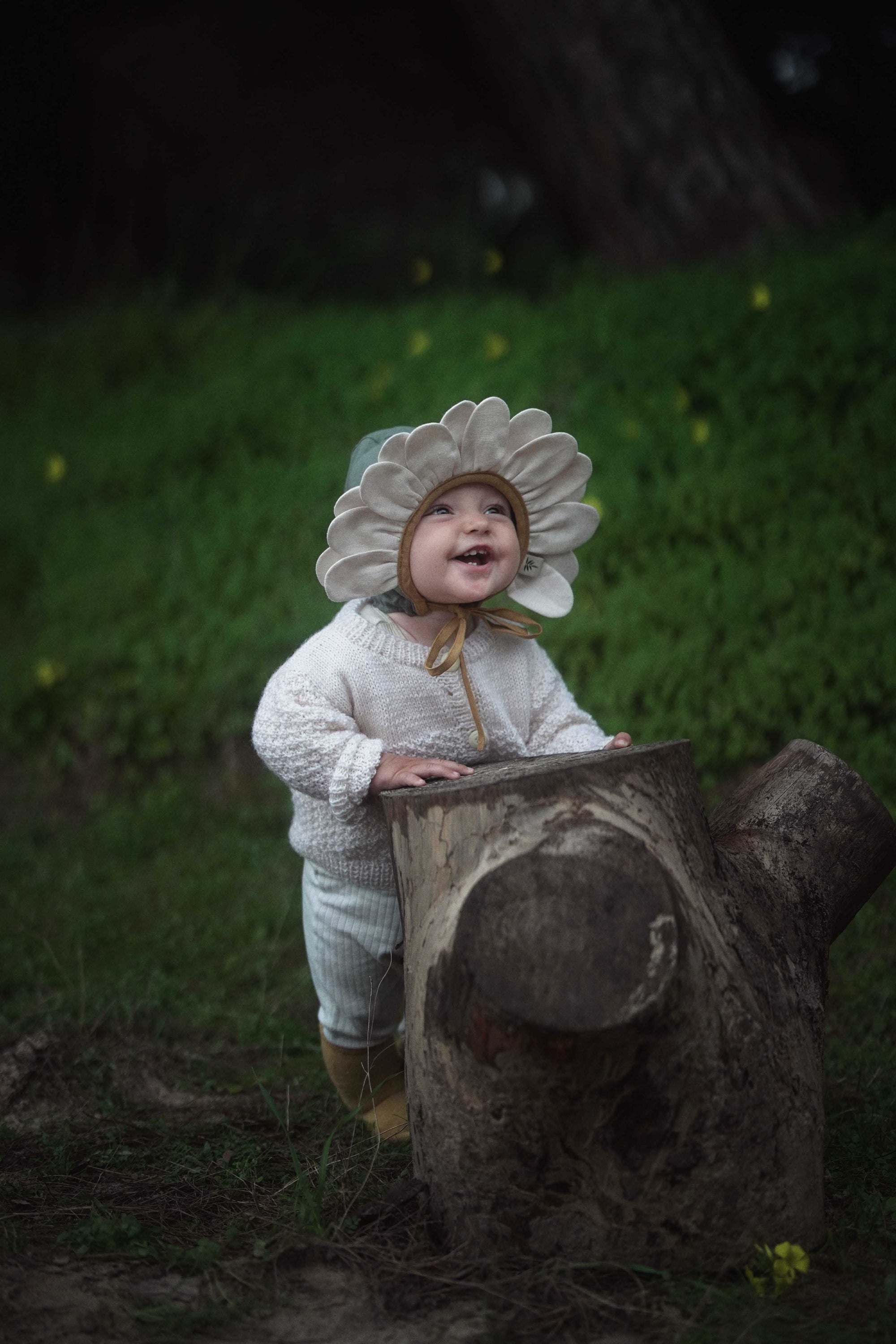 【オーダー会】'DAISY' LINEN FLOWER BONNET [SHOMKA] 【2026年5月下旬以降順次発送】