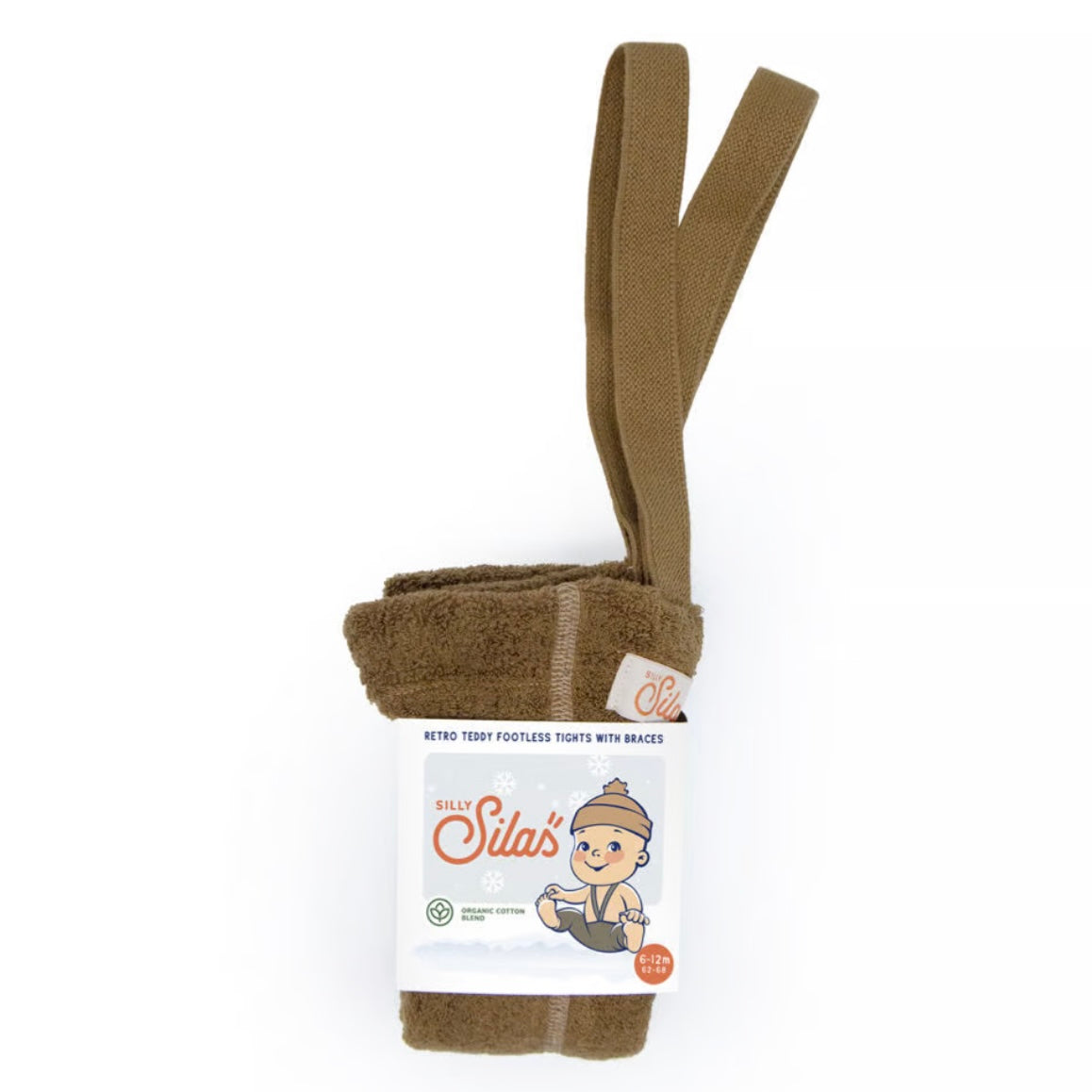 Retro Teddy Footless Tights With Braces - Acorn Brown [SILLY Silas]
