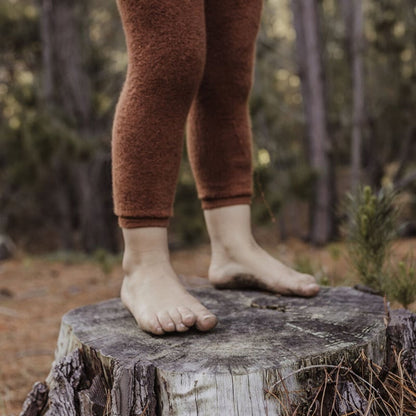 Retro Teddy Footless Tights With Braces - Cinnamon [SILLY Silas]