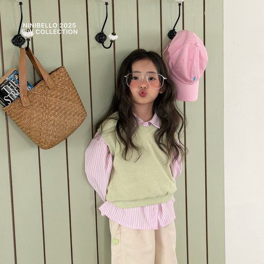 【予約販売】soft knit vest [NINIBELLO] (26SS)【2026年2月下旬以降順次発送】