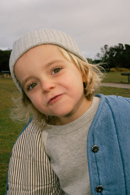 Ribbed Pixie Beanie - Grey Marle [GROWN](25KIDS CLUB)