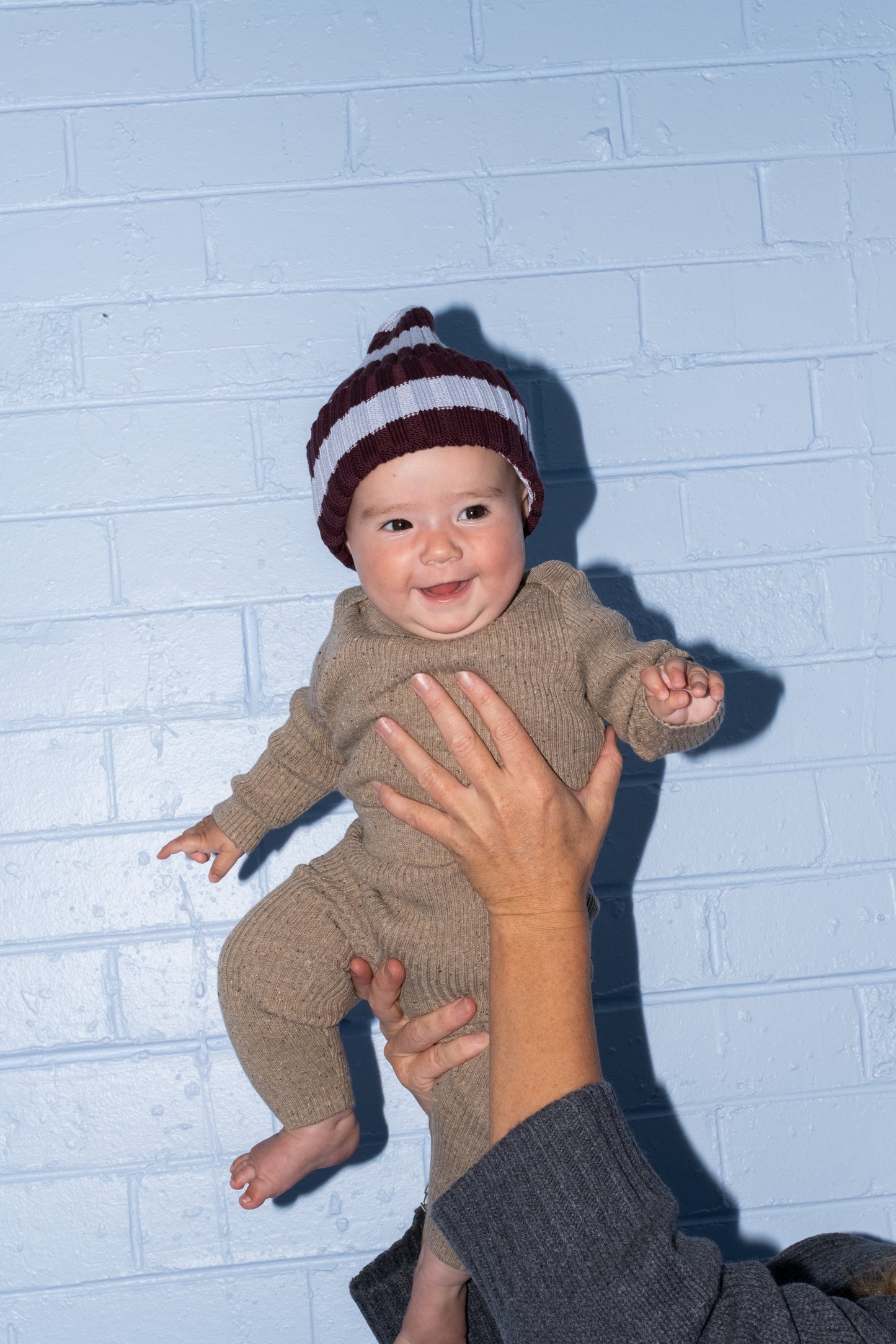 Organic Speckle Essential Knit Bodysuit - Oatmilk [GROWN] (26AW) drop2