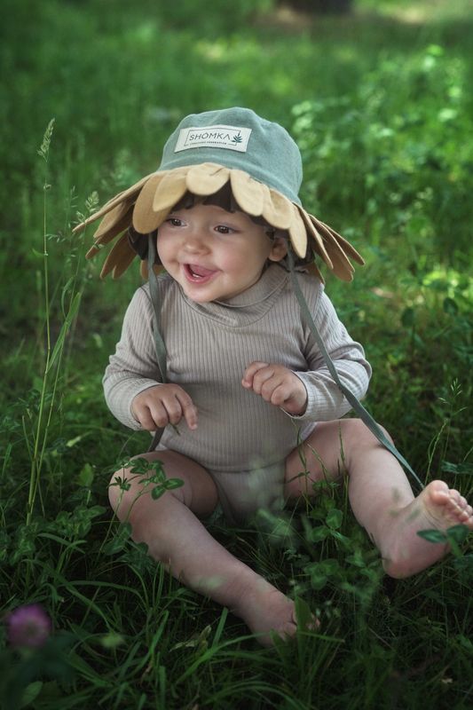 【オーダー会】'SUNFLOWER' LINEN FLOWER BONNET [SHOMKA] 【2026年4月中旬以降順次発送】