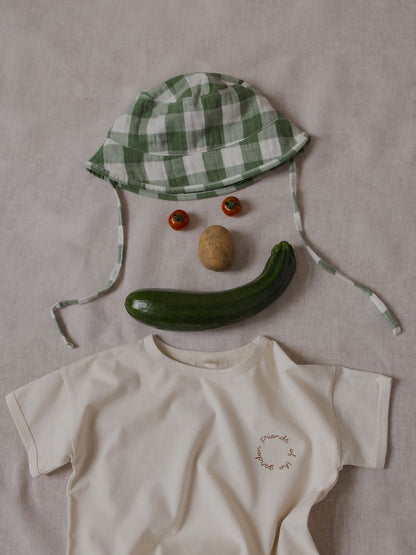 Dill Gingham Bucket Sun Hat [organic zoo] (26SS)