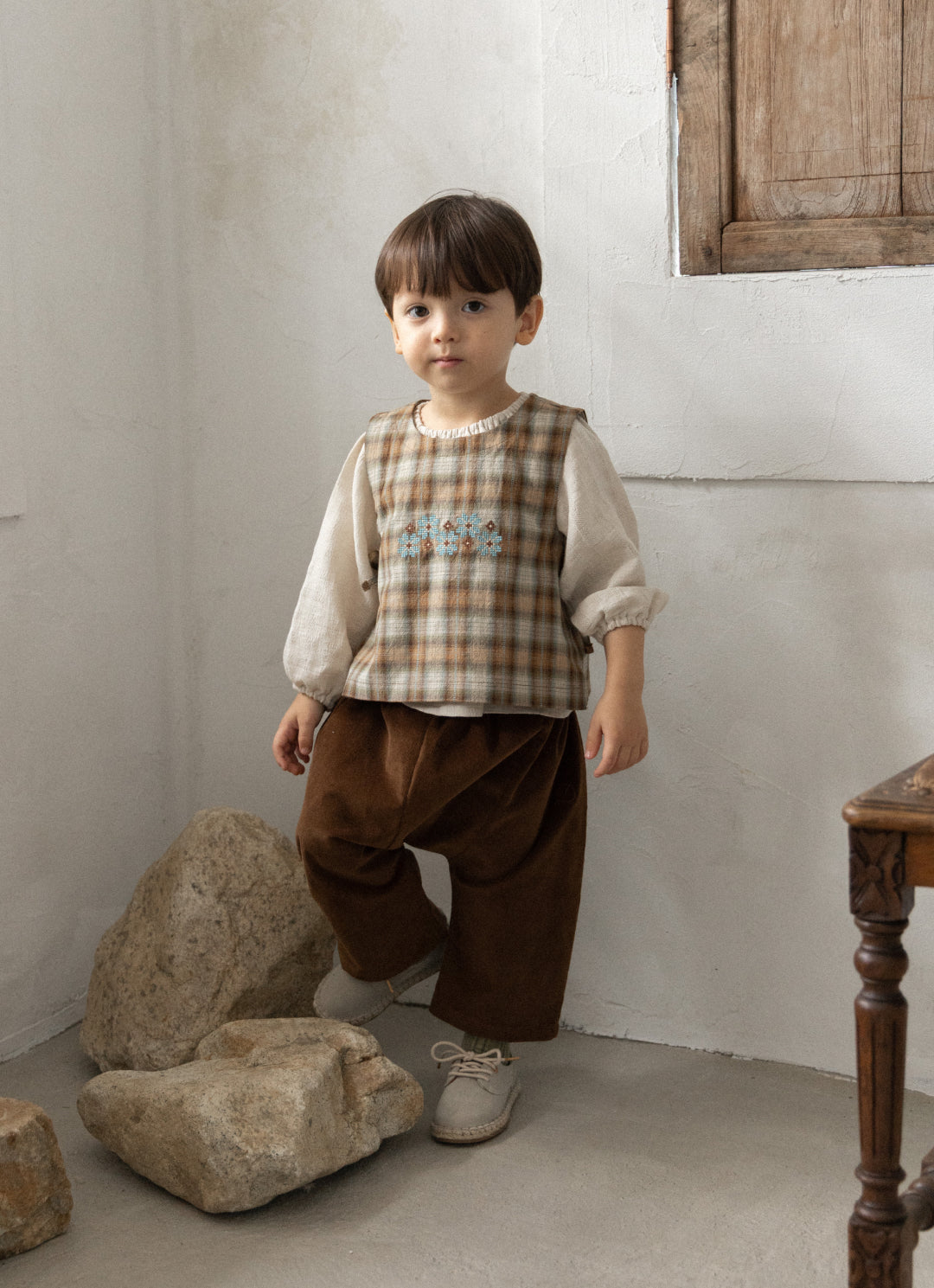 Forest Check Vest  [Doucement] (25AW)【2025年10月下旬以降お届け予定】
