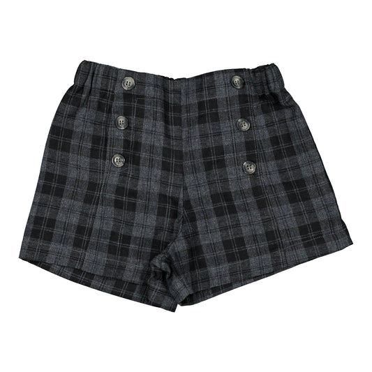 Short SEVRES - tartan gray [Maison Marelle](25AW Drop1)