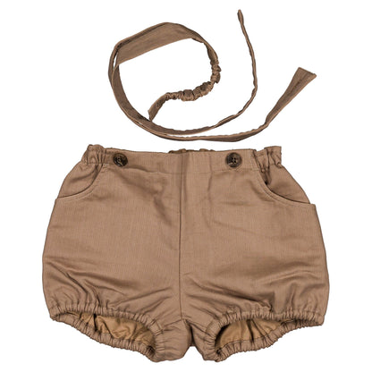Bloomer straps TERNES - brown [Maison Marelle](25SS DROP2)