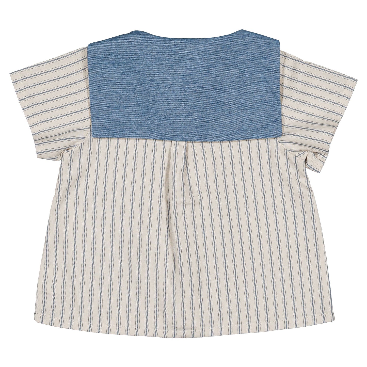 Shirt MONGE- blue large stripes [Maison Marelle](25SS DROP2)