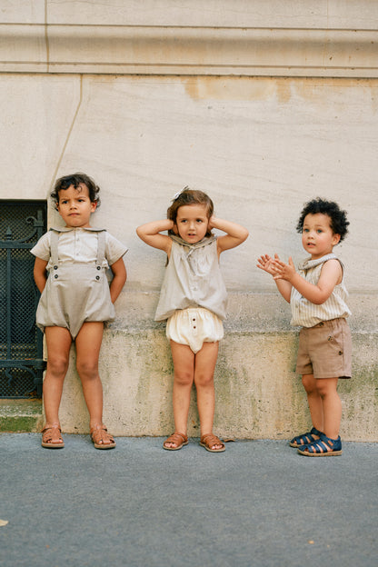 Bloomer CHAILLOT - chalk chevron [Maison Marelle](25SS DROP2)