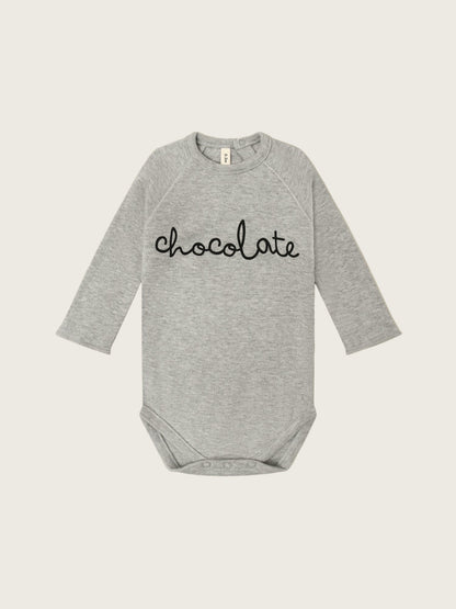 GREY MELANGE CHOCOLATE BODYSUIT [organic zoo] (Core Collection)