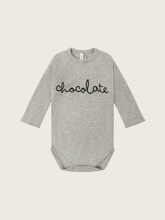 GREY MELANGE CHOCOLATE BODYSUIT [organic zoo] (Core Collection)