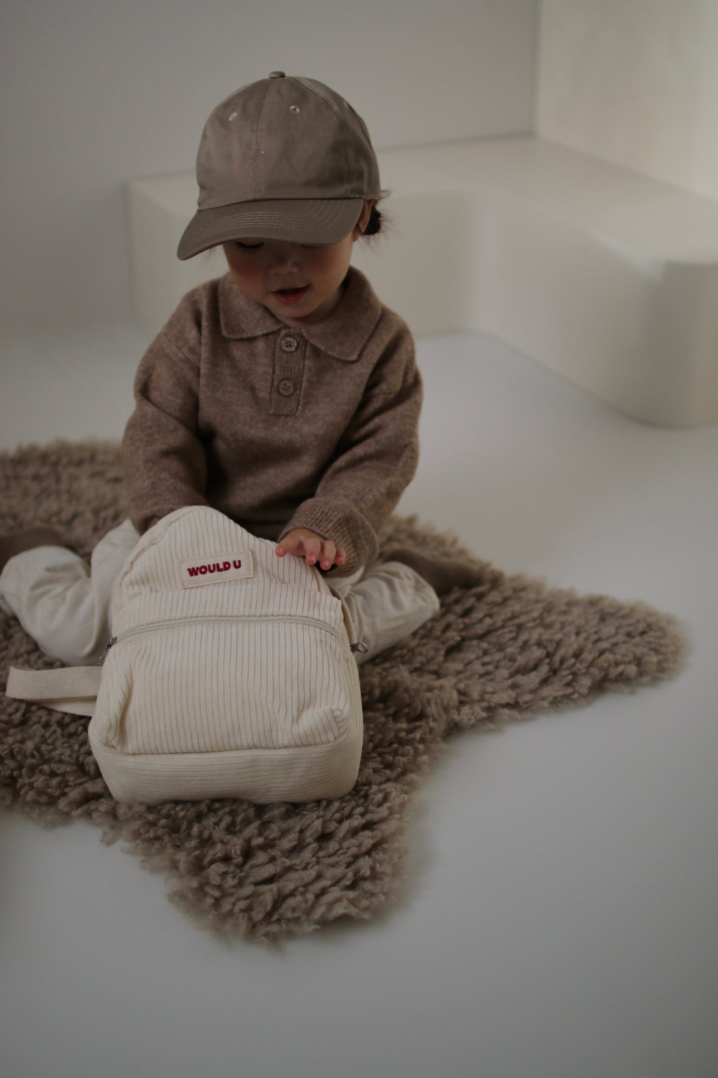 【オーダー会】Wouldu Corduroy Back Pack - Cream [wouldU]【2025年11月下旬以降順次お届け予定】