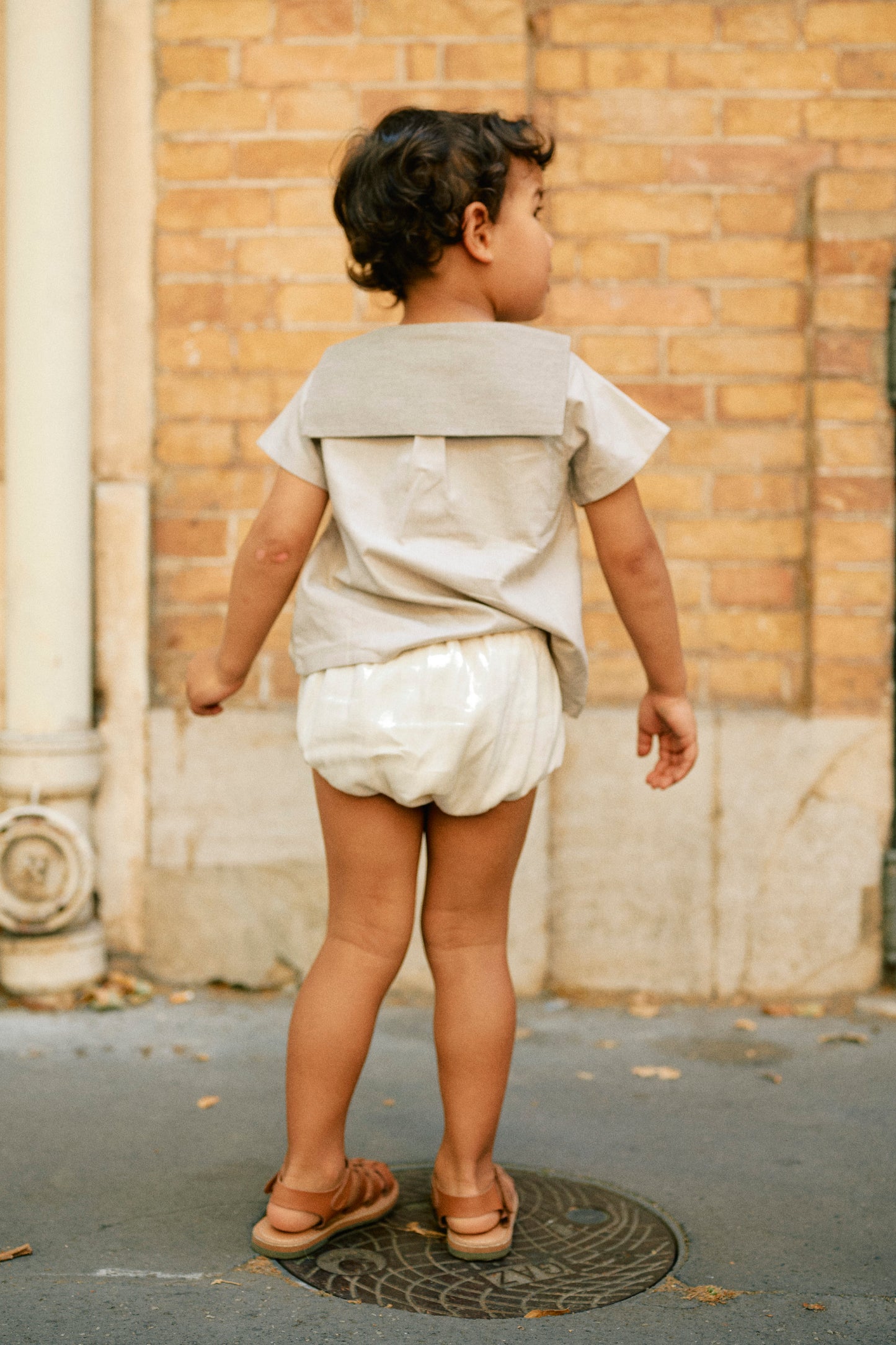 Bloomer CHAILLOT - chalk chevron [Maison Marelle](25SS DROP2)