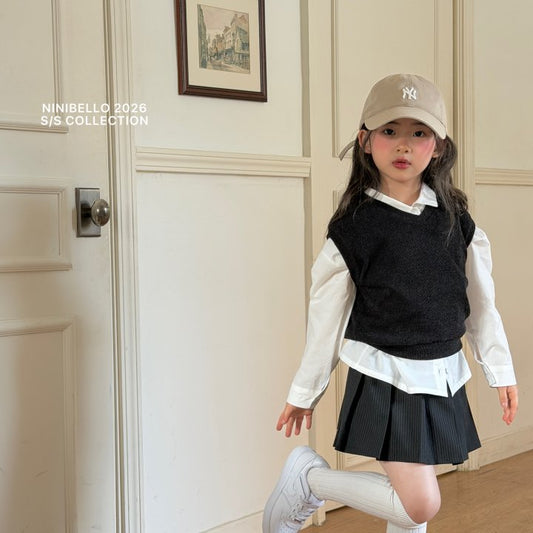 【予約販売】soft knit vest [NINIBELLO] (26SS)【2026年2月下旬以降順次発送】