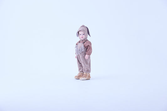 Snow Jacquard Rompers - Brown [eLfinFolk / エルフィンフォルク] (25AW•Drop2)【2025年9月中旬以降発送予定】