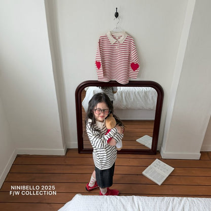 【予約販売】Heart patch color tee [NINIBELLO] (26SS)【2026年2月下旬以降順次発送】