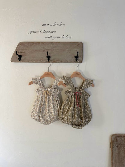 【予約商品】Flower frill suit [monbebe] (26SS)【2026年3月中旬以降順次発送】