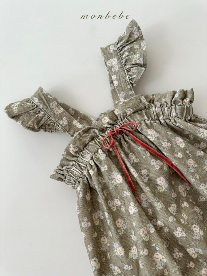 【予約商品】Flower frill suit [monbebe] (26SS)【2026年3月中旬以降順次発送】