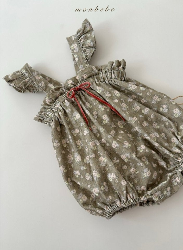 【予約商品】Flower frill suit [monbebe] (26SS)【2026年3月中旬以降順次発送】