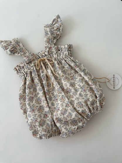 【予約商品】Flower frill suit [monbebe] (26SS)【2026年3月中旬以降順次発送】