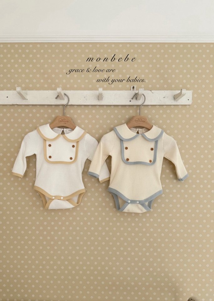 【予約商品】Boybib Waffle Suit [monbebe] (26SS)【2026年3月中旬以降順次発送】