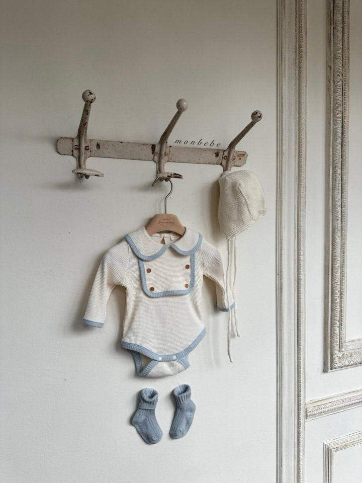 【予約商品】Boybib Waffle Suit [monbebe] (26SS)【2026年3月中旬以降順次発送】