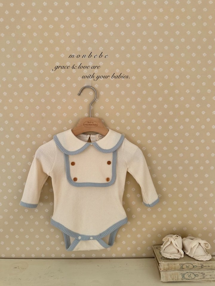 【予約商品】Boybib Waffle Suit [monbebe] (26SS)【2026年3月中旬以降順次発送】