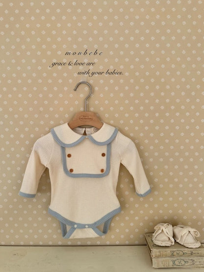 【予約商品】Boybib Waffle Suit [monbebe] (26SS)【2026年3月中旬以降順次発送】