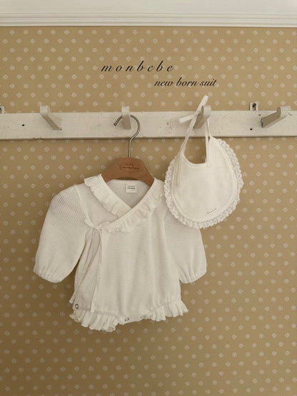 【予約商品】Waffle wrap suit [monbebe] (26SS)【2026年3月中旬以降順次発送】