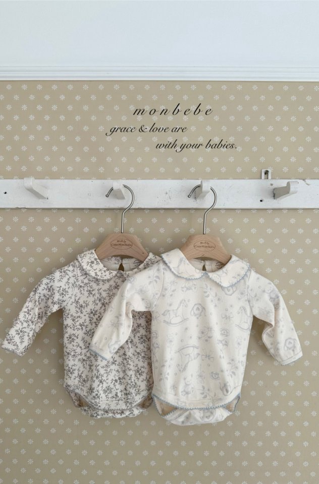 【予約商品】Printed collar suit [monbebe] (26SS)【2026年3月中旬以降順次発送】