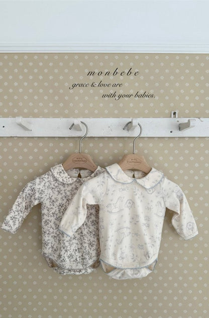 【予約商品】Printed collar suit [monbebe] (26SS)【2026年3月中旬以降順次発送】
