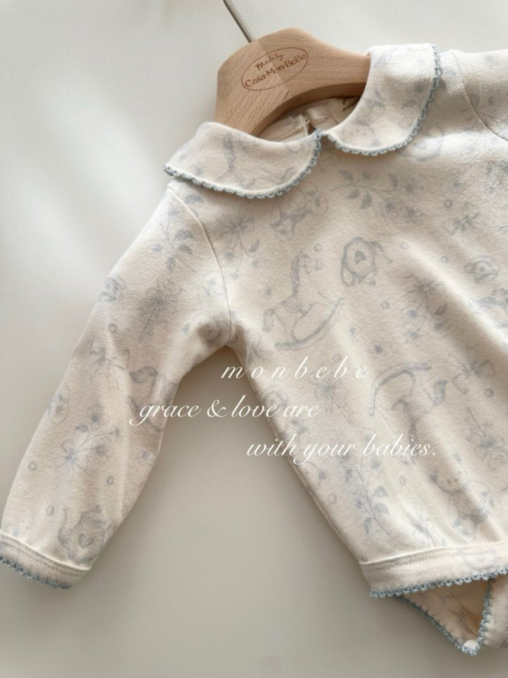 【予約商品】Printed collar suit [monbebe] (26SS)【2026年3月中旬以降順次発送】