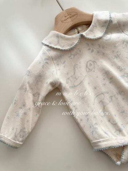 【予約商品】Printed collar suit [monbebe] (26SS)【2026年3月中旬以降順次発送】