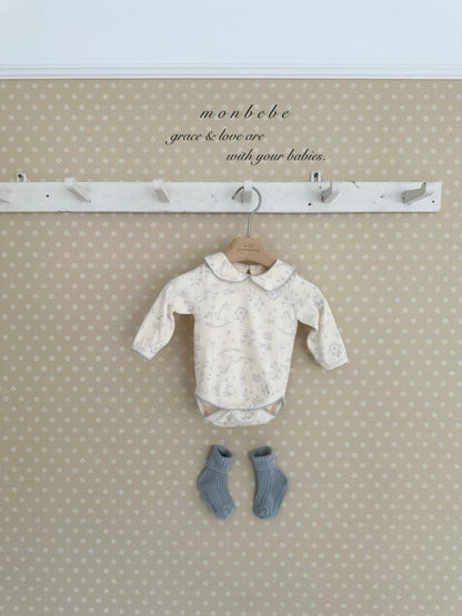 【予約商品】Printed collar suit [monbebe] (26SS)【2026年3月中旬以降順次発送】
