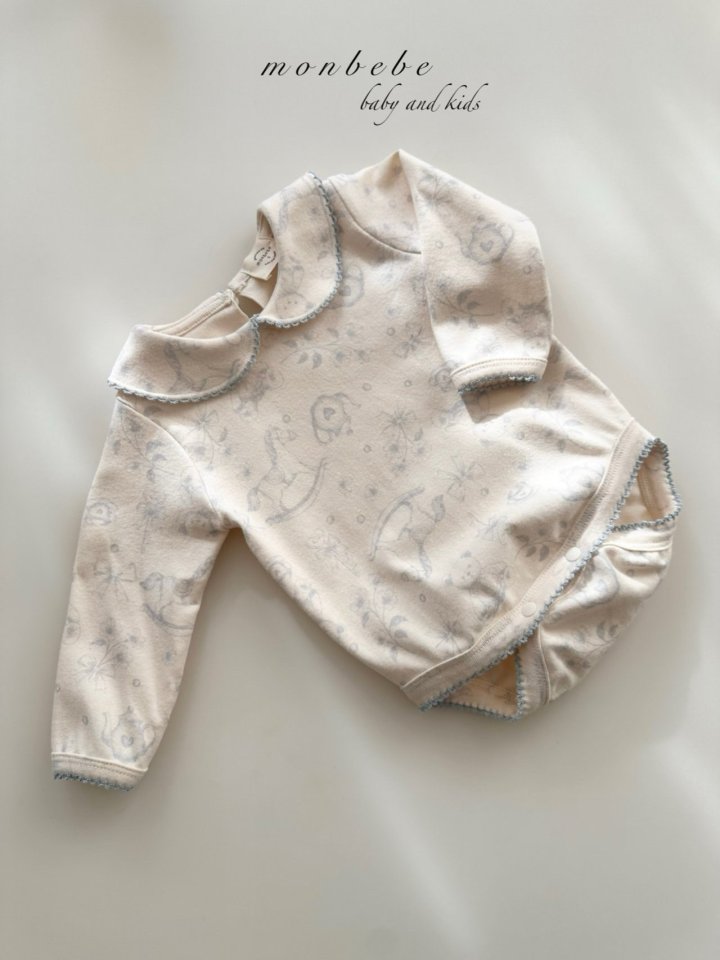 【予約商品】Printed collar suit [monbebe] (26SS)【2026年3月中旬以降順次発送】