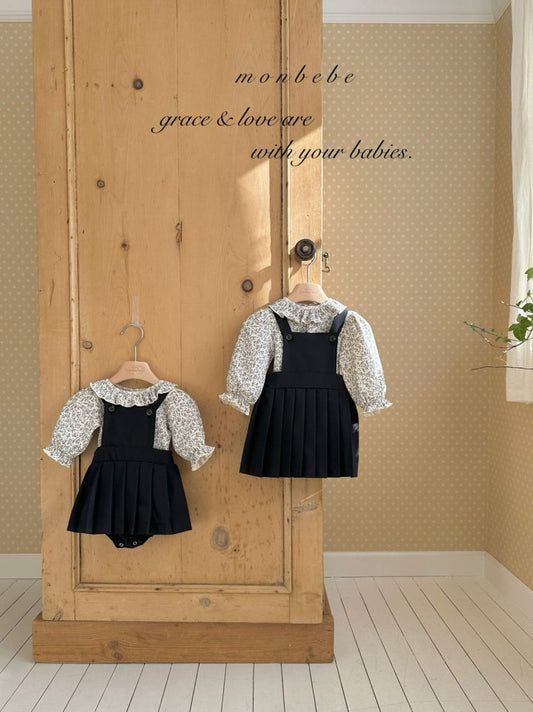 【予約商品】Emma pleated suit [monbebe] (26SS)【2026年3月中旬以降順次発送】