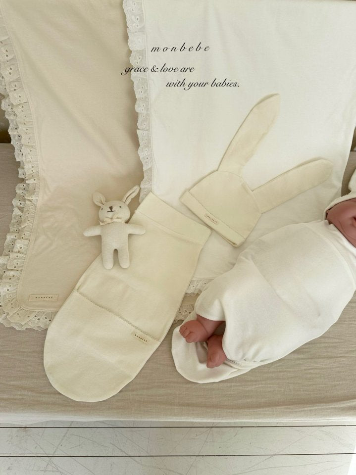 【予約商品】Amniotic suit & bunny beanie [monbebe] (26SS)【2026年3月中旬以降順次発送】