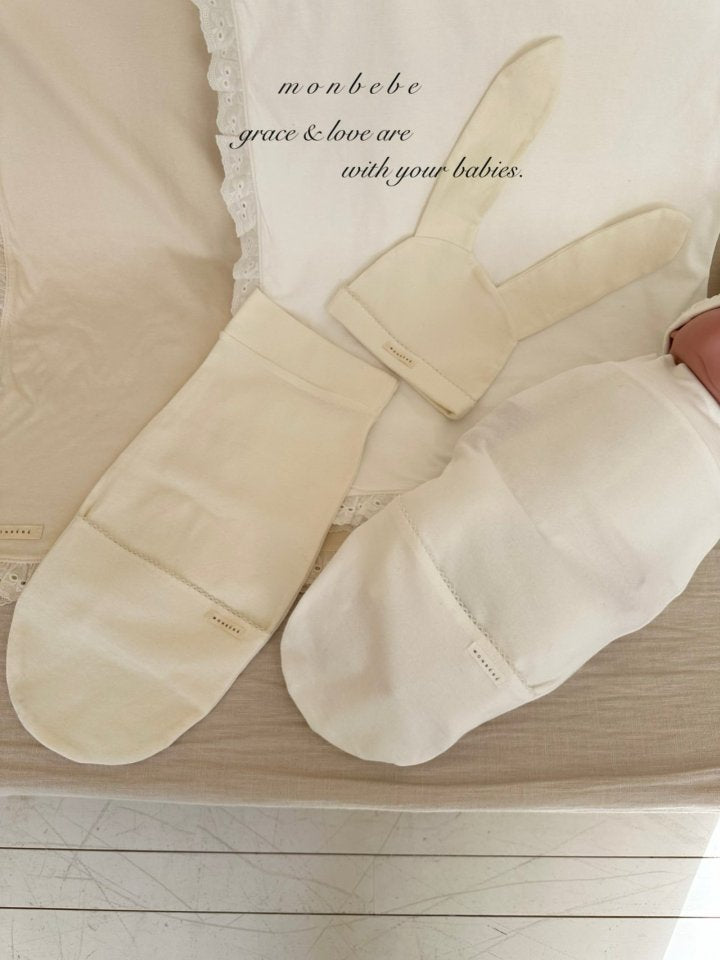【予約商品】Amniotic suit & bunny beanie [monbebe] (26SS)【2026年3月中旬以降順次発送】