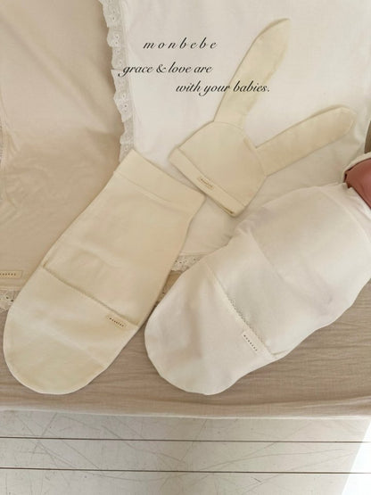 【予約商品】Amniotic suit & bunny beanie [monbebe] (26SS)【2026年3月中旬以降順次発送】