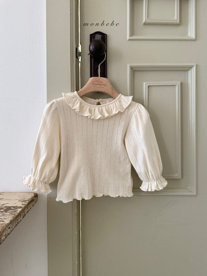 【予約商品】Harmony Frill Tea [monbebe] (26SS)【2026年3月中旬以降順次発送】