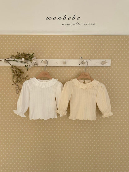 【予約商品】Harmony Frill Tea [monbebe] (26SS)【2026年3月中旬以降順次発送】