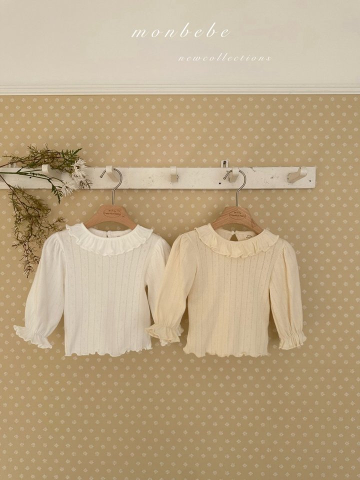 【予約商品】Harmony Frill Tea [monbebe] (26SS)【2026年3月中旬以降順次発送】