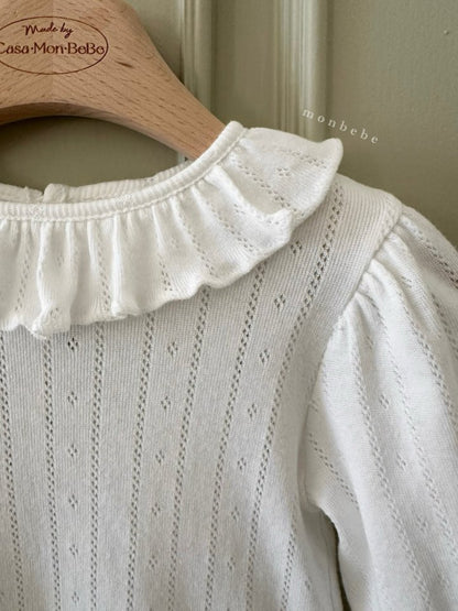 【予約商品】Harmony Frill Tea [monbebe] (26SS)【2026年3月中旬以降順次発送】