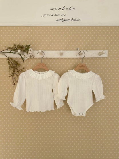【予約商品】Harmony Frill Suit [monbebe] (26SS)【2026年3月中旬以降順次発送】