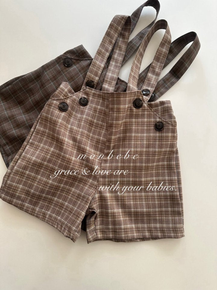 【予約商品】Romi check melbang pants [monbebe] (26SS)【2026年3月中旬以降順次発送】