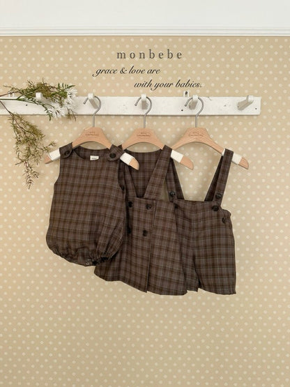【予約商品】Romi check melbang pants [monbebe] (26SS)【2026年3月中旬以降順次発送】