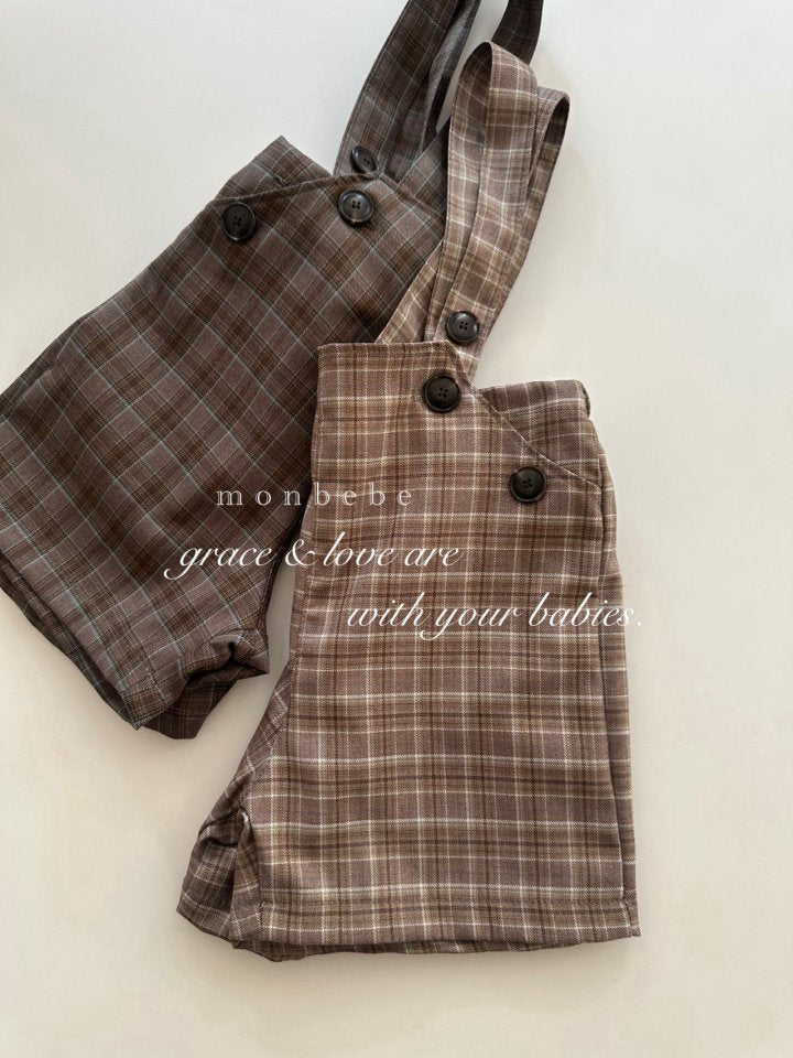 【予約商品】Romi check melbang pants [monbebe] (26SS)【2026年3月中旬以降順次発送】
