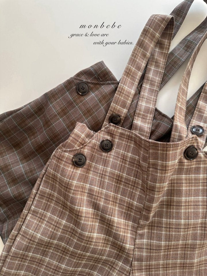 【予約商品】Romi check melbang pants [monbebe] (26SS)【2026年3月中旬以降順次発送】